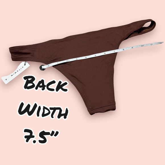 NWT Vitamin A double side strap bikini bottoms in chocolate brown. Size 12 👙 - Picture 7 of 7